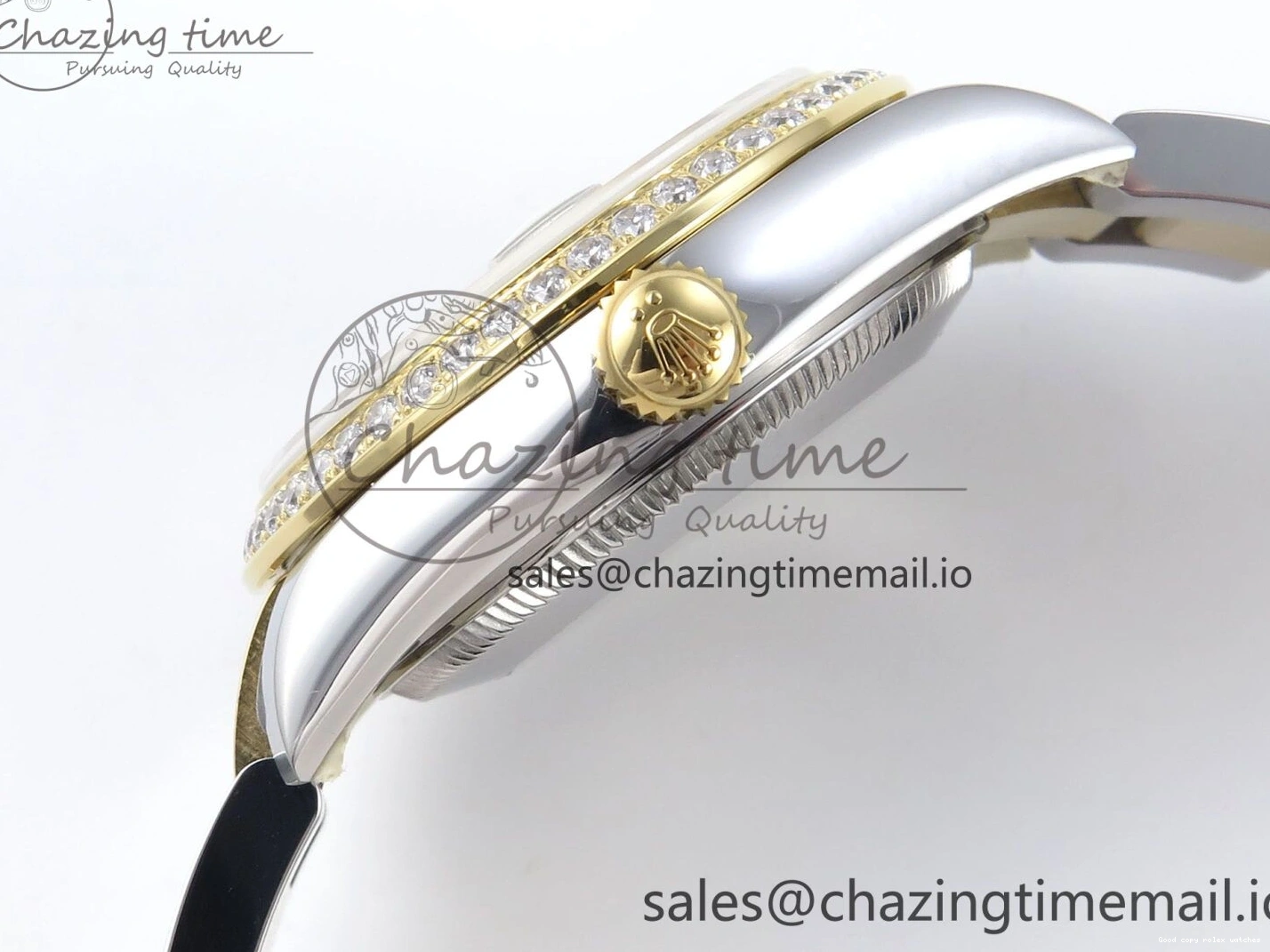 Rolex copies cheap SS 402 ETA YG Bracelet Steel 904L 1:1 ARF Silver OdorResistant 278383RBR Best DateJust Bezel Dial Diamonds 31 on Oyster Edition Diamonds 1103